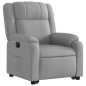 vidaXL Poltrona Reclinante Alzapersona Elettrica Grigio Chiaro Tessuto