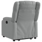 vidaXL Poltrona Reclinante Alzapersona Elettrica Grigio Chiaro Tessuto