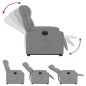 vidaXL Poltrona Reclinante Alzapersona Elettrica Grigio Chiaro Tessuto