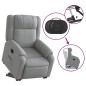 vidaXL Poltrona Reclinante Alzapersona Elettrica Grigio Chiaro Tessuto
