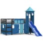 vidaXL Letto a Soppalco con Torre Bambini Blu 90x190cm Massello Pino vidaXL Letto a Soppalco con Torre Bambini Blu 90x190cm Massello Pino
