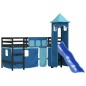 vidaXL Letto a Soppalco con Torre Bambini Blu 90x190cm Massello Pino vidaXL Letto a Soppalco con Torre Bambini Blu 90x190cm Massello Pino