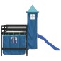 vidaXL Letto a Soppalco con Torre Bambini Blu 90x190cm Massello Pino vidaXL Letto a Soppalco con Torre Bambini Blu 90x190cm Massello Pino