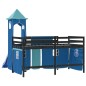 vidaXL Letto a Soppalco con Torre Bambini Blu 90x190cm Massello Pino vidaXL Letto a Soppalco con Torre Bambini Blu 90x190cm Massello Pino