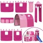 vidaXL Letto a Soppalco con Torre Bambini Rosa 80x200cm Massello Pino