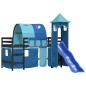 vidaXL Letto a Soppalco con Torre Bambini Blu 90x200cm Massello Pino vidaXL Letto a Soppalco con Torre Bambini Blu 90x200cm Massello Pino