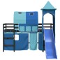 vidaXL Letto a Soppalco con Torre Bambini Blu 90x200cm Massello Pino vidaXL Letto a Soppalco con Torre Bambini Blu 90x200cm Massello Pino