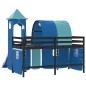 vidaXL Letto a Soppalco con Torre Bambini Blu 90x200cm Massello Pino vidaXL Letto a Soppalco con Torre Bambini Blu 90x200cm Massello Pino