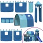 vidaXL Letto a Soppalco con Torre Bambini Blu 90x200cm Massello Pino vidaXL Letto a Soppalco con Torre Bambini Blu 90x200cm Massello Pino