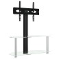 vidaXL Supporto TV Angolare 2 Livelli per 32-70 Pollici Nero e Argento vidaXL Supporto TV Angolare 2 Livelli per 32-70 Pollici Nero e Argento