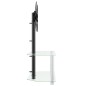 vidaXL Supporto TV Angolare 2 Livelli per 32-70 Pollici Nero e Argento vidaXL Supporto TV Angolare 2 Livelli per 32-70 Pollici Nero e Argento