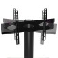 vidaXL Supporto TV Angolare 2 Livelli per 32-70 Pollici Nero e Argento vidaXL Supporto TV Angolare 2 Livelli per 32-70 Pollici Nero e Argento