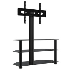 vidaXL Supporto TV Angolare 3 Livelli per 32-70 Pollici Nero