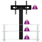 vidaXL Supporto TV Angolare 3 Livelli per 32-70 Pollici Nero e Argento vidaXL Supporto TV Angolare 3 Livelli per 32-70 Pollici Nero e Argento