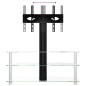 vidaXL Supporto TV Angolare 3 Livelli per 32-70 Pollici Nero e Argento vidaXL Supporto TV Angolare 3 Livelli per 32-70 Pollici Nero e Argento