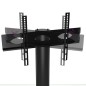 vidaXL Supporto TV Angolare 3 Livelli per 32-70 Pollici Nero e Argento vidaXL Supporto TV Angolare 3 Livelli per 32-70 Pollici Nero e Argento
