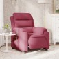 vidaXL Poltrona Massaggiante Reclinabile Elettrica Rosso Vino Velluto