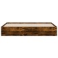 vidaXL Giroletto con Cassetti Rovere Fumo 200x200 cm Legno Multistrato vidaXL Giroletto con Cassetti Rovere Fumo 200x200 cm Legno Multistrato