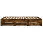 vidaXL Giroletto con Cassetti Rovere Fumo 200x200 cm Legno Multistrato vidaXL Giroletto con Cassetti Rovere Fumo 200x200 cm Legno Multistrato