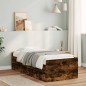 vidaXL Giroletto con Cassetti Rovere Fumo 90x200 cm vidaXL Giroletto con Cassetti Rovere Fumo 90x200 cm