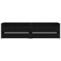 vidaXL Giroletto con Cassetti Nero 90x190 cm vidaXL Giroletto con Cassetti Nero 90x190 cm