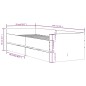 vidaXL Giroletto con Cassetti Nero 90x190 cm vidaXL Giroletto con Cassetti Nero 90x190 cm