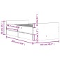 vidaXL Giroletto con Cassetti Rovere Sonoma 100x200 cm vidaXL Giroletto con Cassetti Rovere Sonoma 100x200 cm