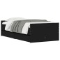 vidaXL Giroletto con Cassetti Nero 90x190 cm