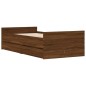 vidaXL Giroletto con Cassetti Rovere Marrone 75x190 cm Small Single vidaXL Giroletto con Cassetti Rovere Marrone 75x190 cm Small Single