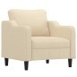 vidaXL Poltrona Crema 60 cm in Tessuto vidaXL Poltrona Crema 60 cm in Tessuto
