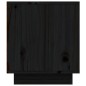 Mobile Porta TV Nera 80x35x40,5 cm in Legno Massello di Pino