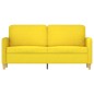 vidaXL Divano a 2 Posti Giallo Chiaro 140 cm in Tessuto vidaXL Divano a 2 Posti Giallo Chiaro 140 cm in Tessuto