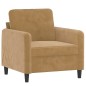 vidaXL Poltrona Marrone 60 cm Velluto
