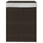vidaXL Cesto Biancheria Coperchio Marrone Scuro 46x33x60 cm Polyrattan vidaXL Cesto Biancheria Coperchio Marrone Scuro 46x33x60 cm Polyrattan
