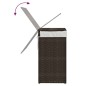 vidaXL Cesto Biancheria Coperchio Marrone Scuro 46x33x60 cm Polyrattan vidaXL Cesto Biancheria Coperchio Marrone Scuro 46x33x60 cm Polyrattan