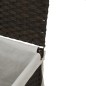 vidaXL Cesto Biancheria Coperchio Marrone Scuro 46x33x60 cm Polyrattan vidaXL Cesto Biancheria Coperchio Marrone Scuro 46x33x60 cm Polyrattan