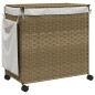 vidaXL Cesto Portabiancheria con Ruote 60x35x60,5 cm Rattan vidaXL Cesto Portabiancheria con Ruote 60x35x60,5 cm Rattan
