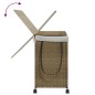vidaXL Cesto Portabiancheria con Ruote 60x35x60,5 cm Rattan vidaXL Cesto Portabiancheria con Ruote 60x35x60,5 cm Rattan