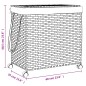 vidaXL Cesto Portabiancheria con Ruote 60x35x60,5 cm Rattan vidaXL Cesto Portabiancheria con Ruote 60x35x60,5 cm Rattan