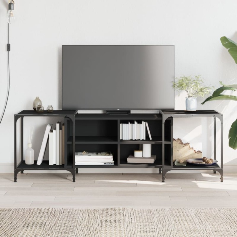vidaXL Mobile Porta TV Nero 153x37x50 cm in Legno Multistrato vidaXL Mobile Porta TV Nero 153x37x50 cm in Legno Multistrato