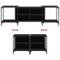 vidaXL Mobile Porta TV Nero 153x37x50 cm in Legno Multistrato vidaXL Mobile Porta TV Nero 153x37x50 cm in Legno Multistrato