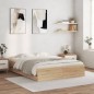 vidaXL Giroletto Cassetti Rovere Sonoma 140x200 cm Legno Multistrato vidaXL Giroletto Cassetti Rovere Sonoma 140x200 cm Legno Multistrato