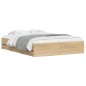 vidaXL Giroletto Cassetti Rovere Sonoma 140x200 cm Legno Multistrato vidaXL Giroletto Cassetti Rovere Sonoma 140x200 cm Legno Multistrato