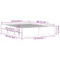 vidaXL Giroletto con Cassetti Rovere Fumo 140x200 cm Legno Multistrato vidaXL Giroletto con Cassetti Rovere Fumo 140x200 cm Legno Multistrato
