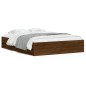 vidaXL Giroletto Cassetti Rovere Marrone 140x190 cm Legno Multistrato vidaXL Giroletto Cassetti Rovere Marrone 140x190 cm Legno Multistrato