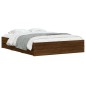 vidaXL Giroletto Cassetti Rovere Marrone 140x190 cm Legno Multistrato vidaXL Giroletto Cassetti Rovere Marrone 140x190 cm Legno Multistrato