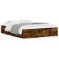 vidaXL Giroletto con Cassetti Rovere Fumo 140x190 cm Legno Multistrato vidaXL Giroletto con Cassetti Rovere Fumo 140x190 cm Legno Multistrato