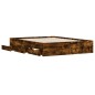 vidaXL Giroletto con Cassetti Rovere Fumo 140x190 cm Legno Multistrato vidaXL Giroletto con Cassetti Rovere Fumo 140x190 cm Legno Multistrato