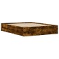 vidaXL Giroletto con Cassetti Rovere Fumo 140x190 cm Legno Multistrato vidaXL Giroletto con Cassetti Rovere Fumo 140x190 cm Legno Multistrato