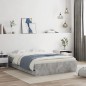 vidaXL Giroletto Cassetti Grigio Cemento 120x190 cm Legno Multistrato vidaXL Giroletto Cassetti Grigio Cemento 120x190 cm Legno Multistrato